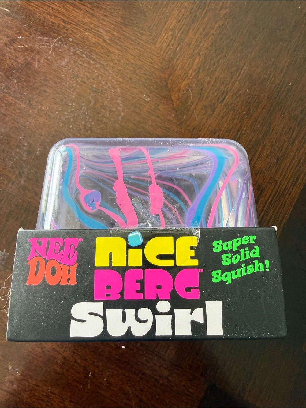 Nice Berg Swirl Squish Toy - Pink & Blue Swirl